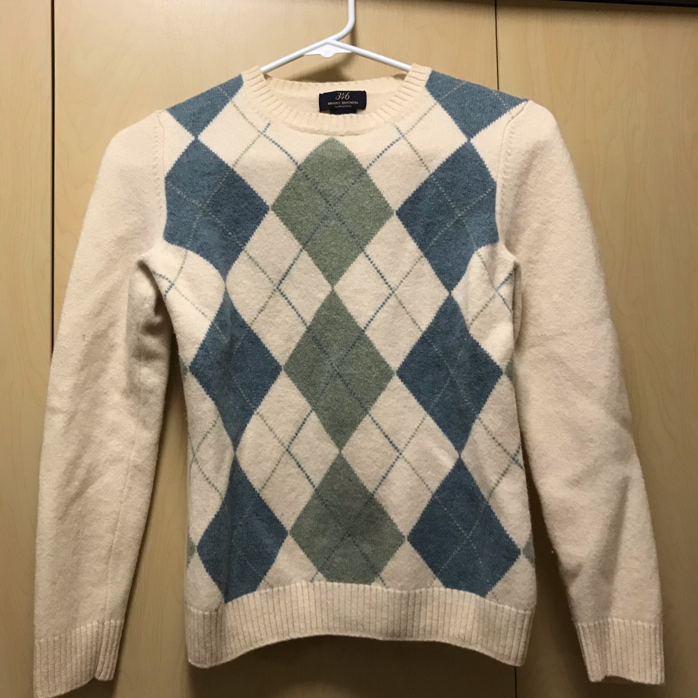 Brooks Brothers Wool Argyle Sweater